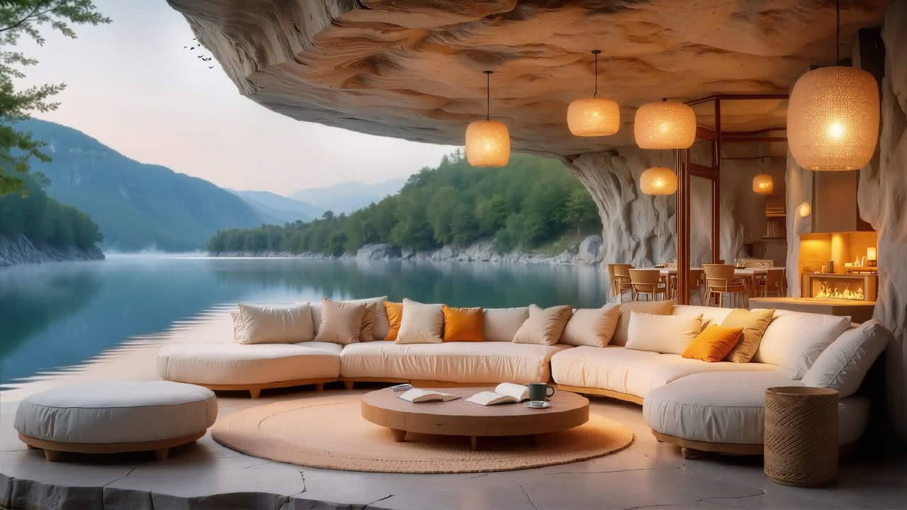 Quiet Lakeside Jazz Background Music for Positive Energy | Morning Relaxing Jazz Cabin for Unwind