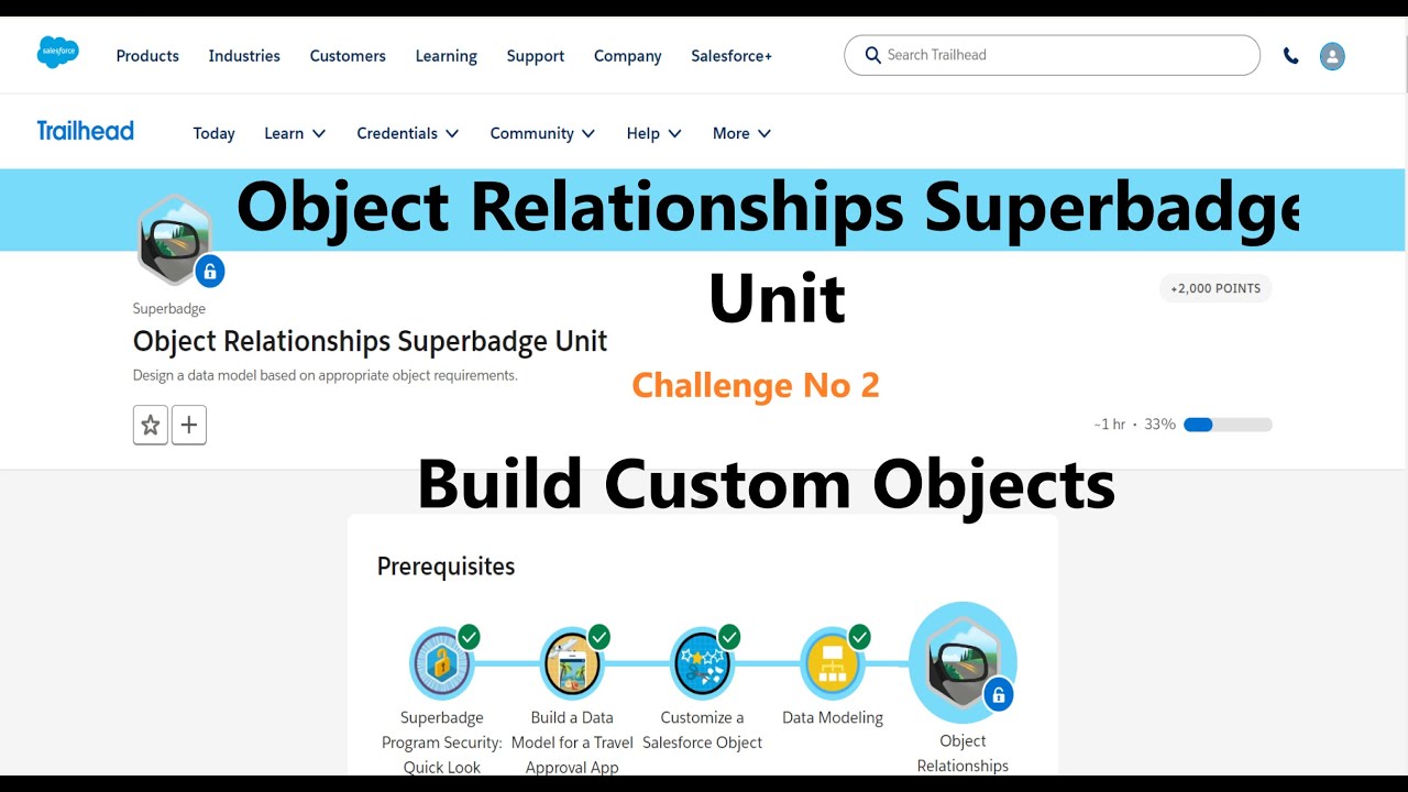 Object Relationships Superbadge Unit|| Challenge No 2 ||Build Custom Objects