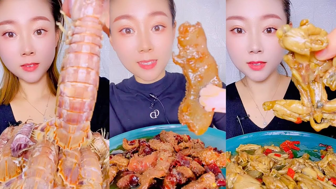 Traditional Chinese Seafood Selection Eating Show #32