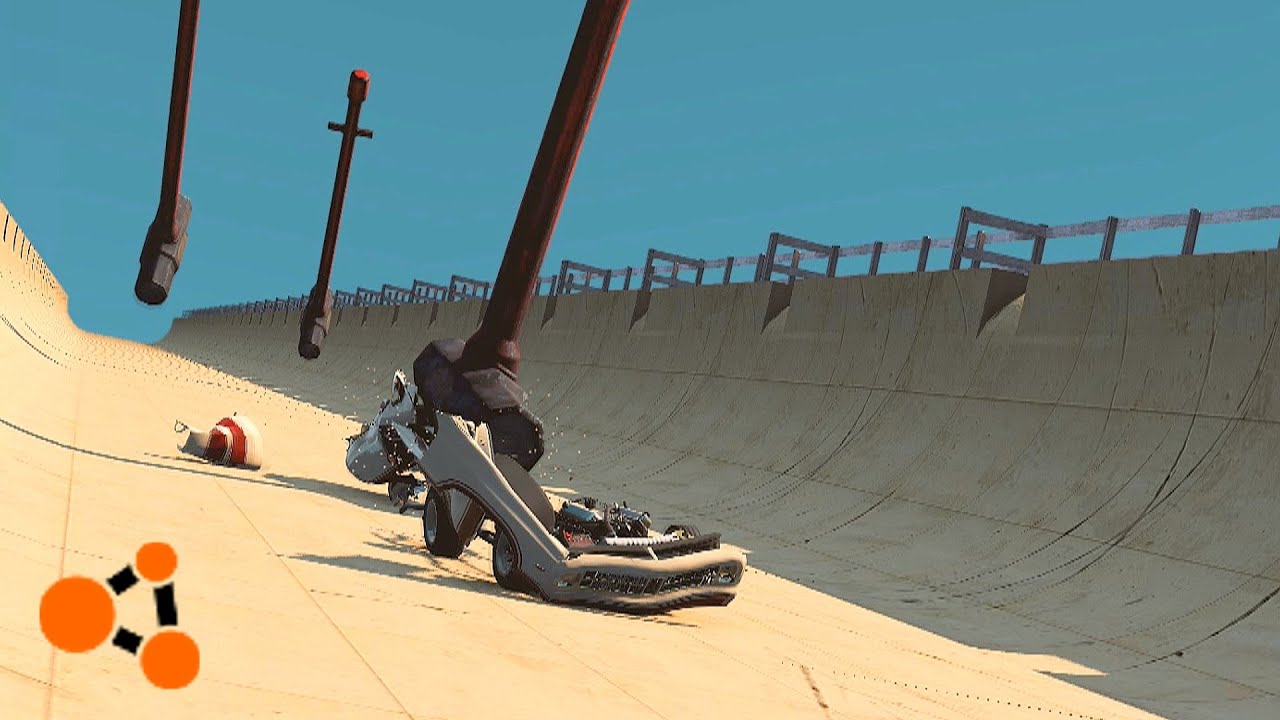 Giant Hammers vs Cars in BeamNG Drive – Massive Crashes!