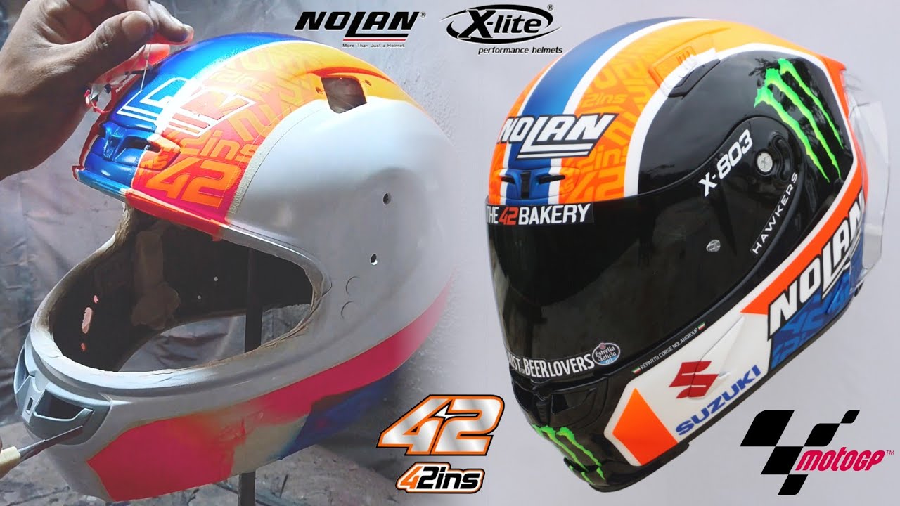 How To Paint Alex Rins Helmet | Nolan X-lite X-803 RS UC | MotoGP