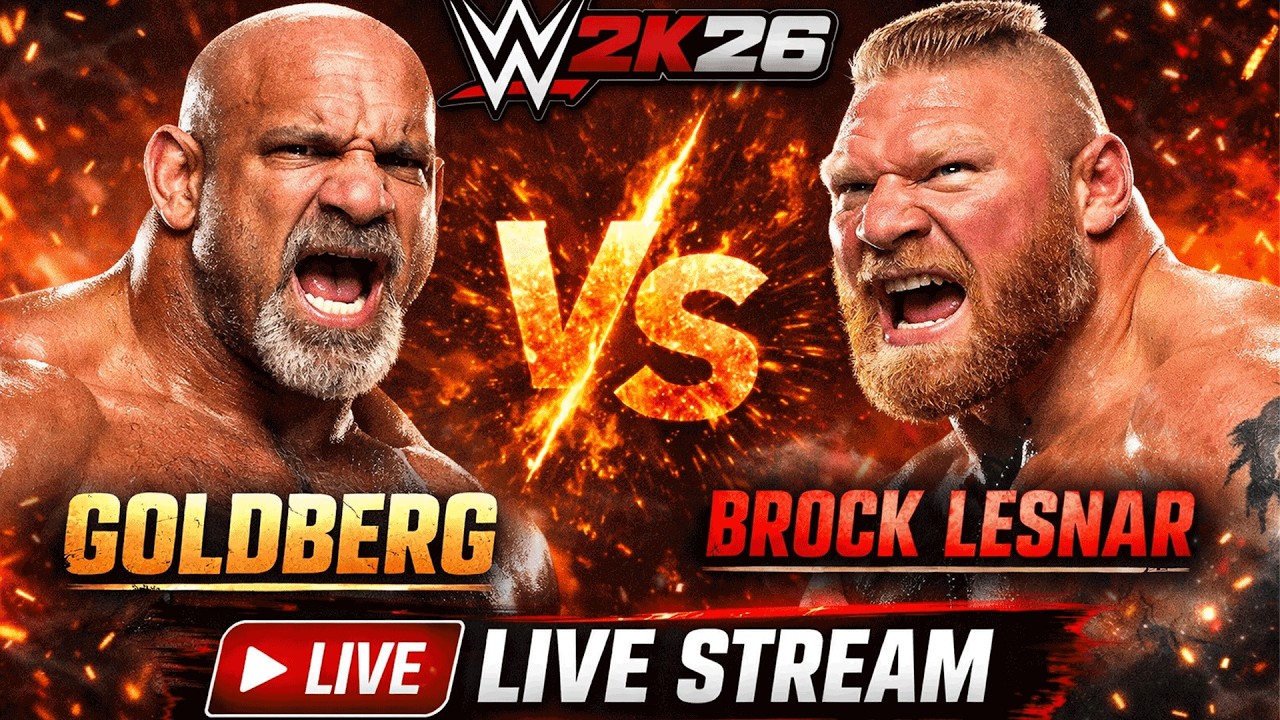 👑 Roman Reigns vs Brock Lesnar – MAIN EVENT WAR | WWE 2K26 LIVE 🔴