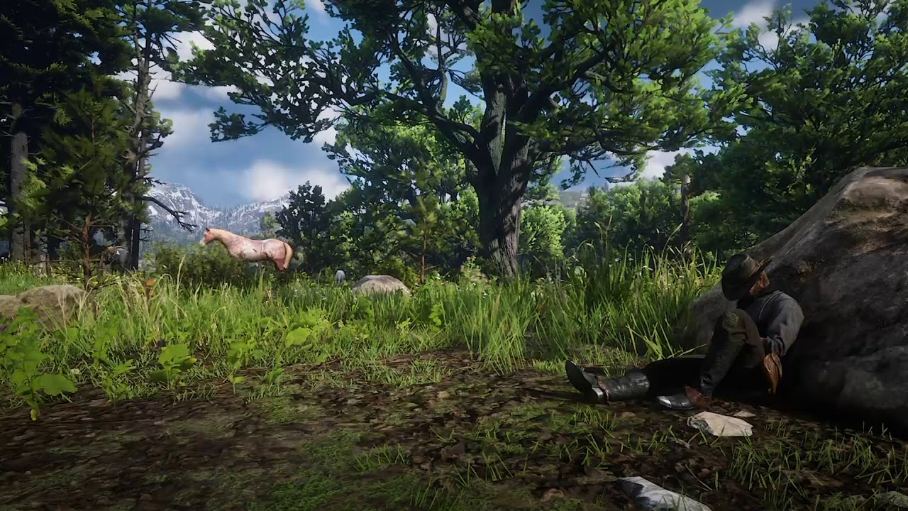 Red Dead Redemption 2 - Camp Ambiance (footsteps, animals, talking, birds)