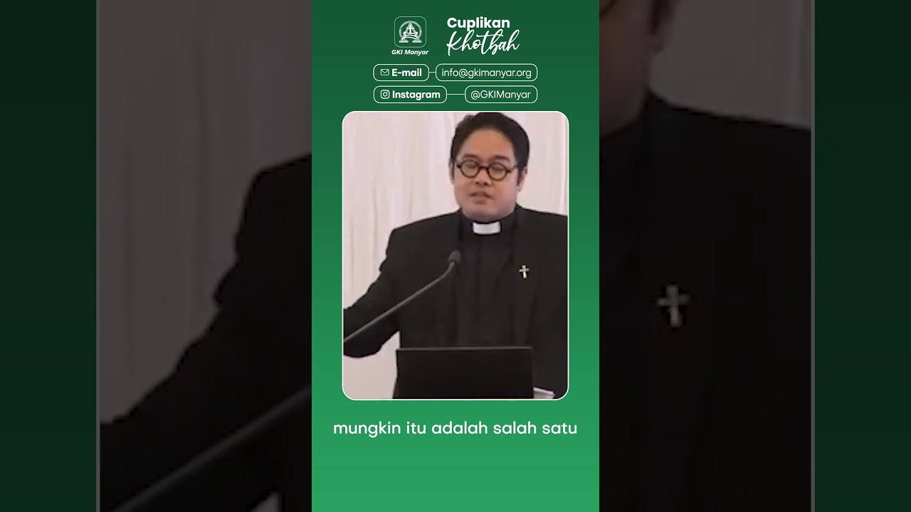 Sang Penyedia Jasa - Cuplikan Khotbah GKI Manyar 15 Oktober 2023