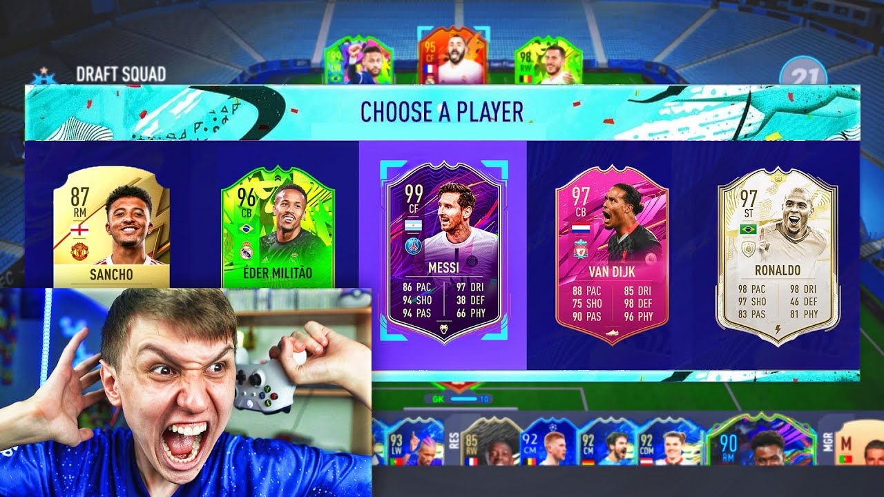 PSG MESSI!! - 198 RATED FULL TRANSFER FUT DRAFT!! - FIFA 21