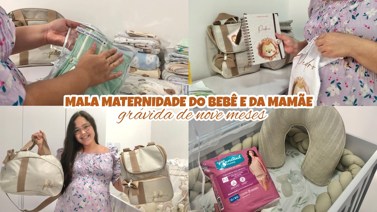 ARRUMANDO AS MALAS MATERNIDADE GRÁVIDA DE 9 MESES | mala do bebê Pedro e da mamãe Lala