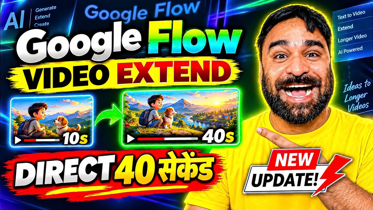 🔥Google Flow में Direct 40 Sec की Ai Video बनाओ ✅| Ai Se Video Kaise banaye| Ai Video generator Free