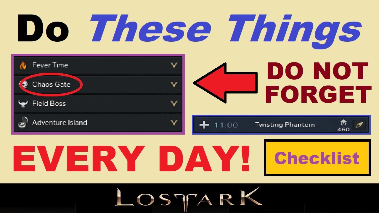 *DO NOT FORGET!*.. Do These Things ~EVERY DAY~ in Lost Ark!.. (Important Lost Ark Daily Checklist)