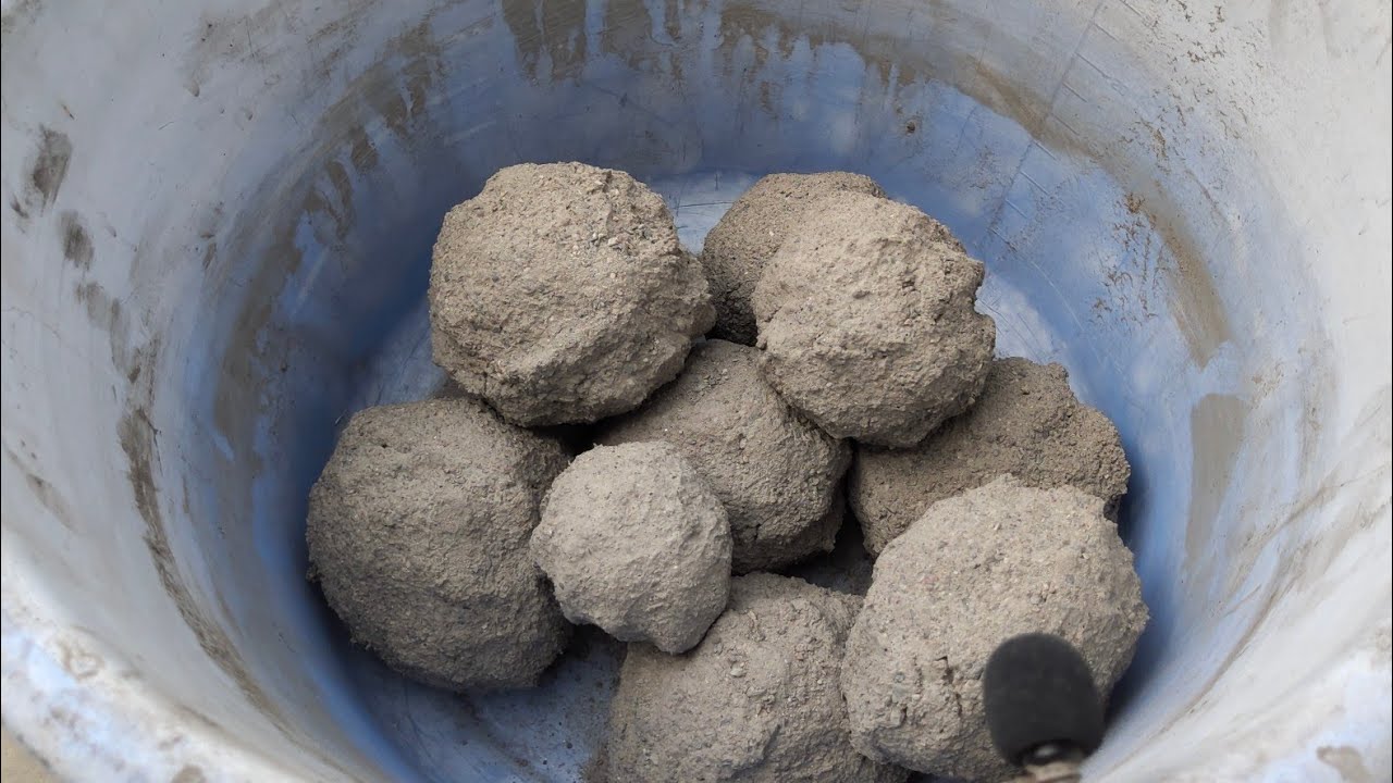 Grainy sand cement balls crumbling dry and water 💦💦| SA ASMR