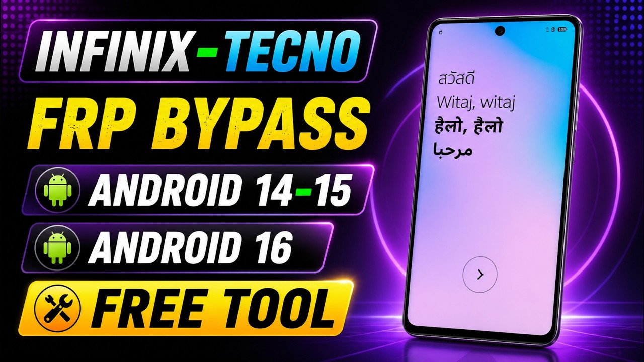 Tecno/Infinix FRP Bypass 2026 Android 15-16 | Tecno/Infinix Remove Google Account Android 15-16
