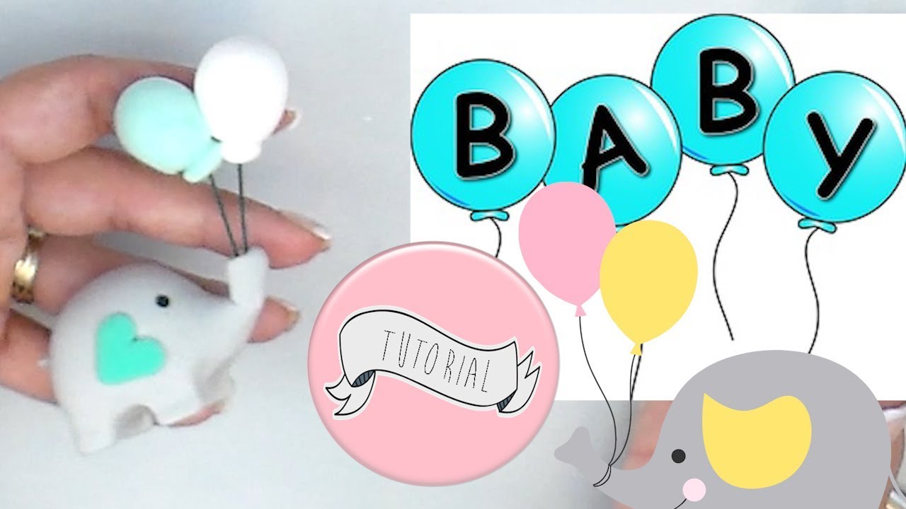 HOW TO MAKE BABY SHOWER TOPPER | TOPINHO CHA DE BEBE | Clay | Porcelana fria | Cold Porcelain