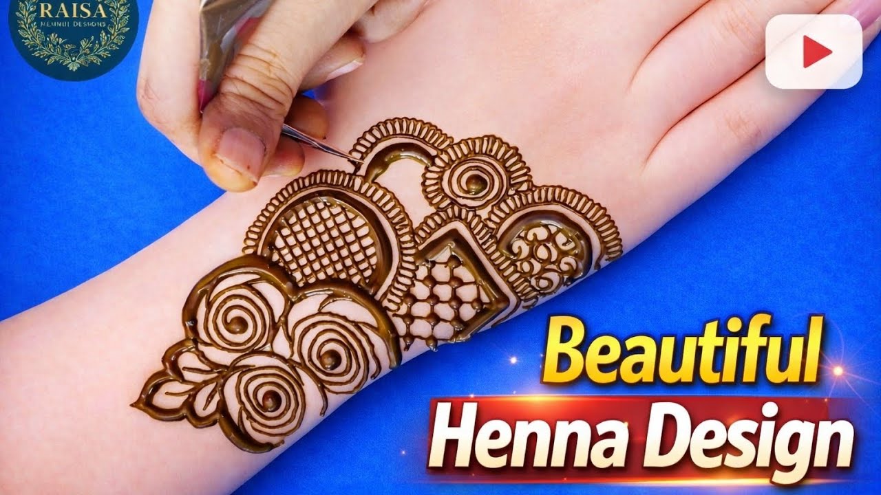 Gulab🥀wali mehandi | Simple mehndi designs for eid🌙back hand | Ramzan special mehndi 