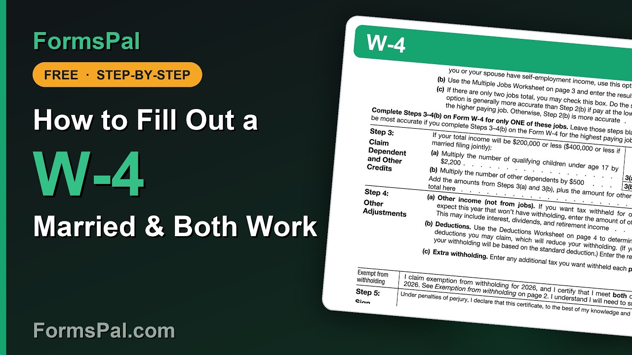 How to Fill Out a W-4 if Married & Both Work