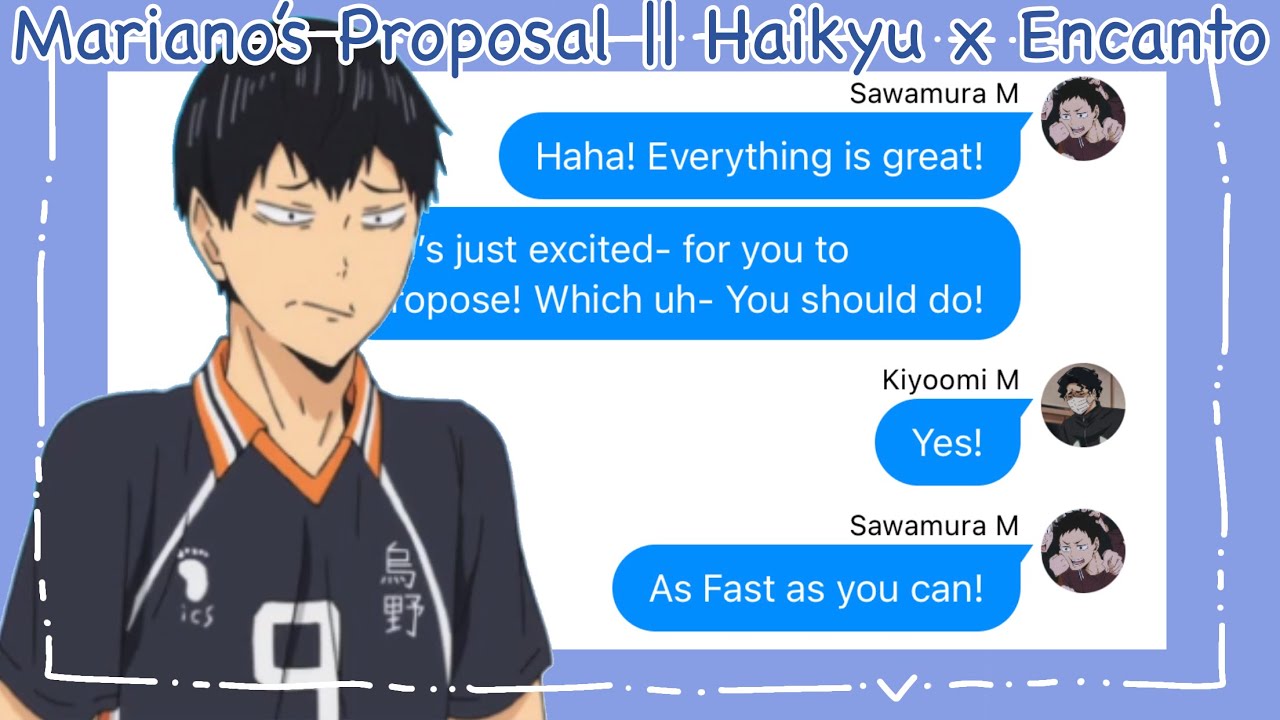 Mariano/Atsumu’s Proposal || Haikyu x Encanto || Haikyuu Texts