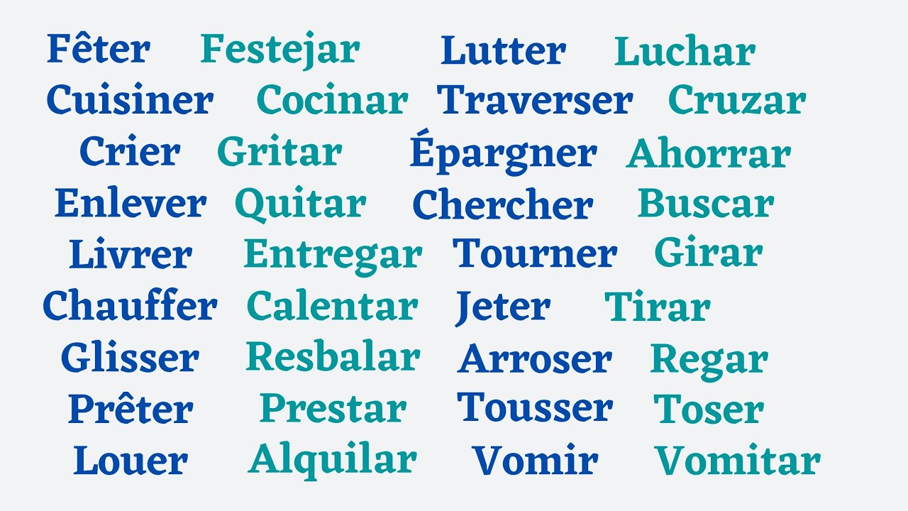 Los 60 verbos más usados en francés | Les 60 verbes les plus utilisés en français