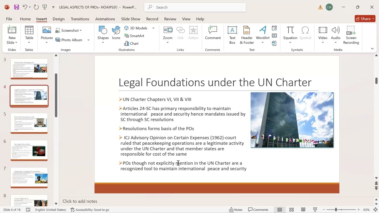 Peacekeeping operations and Regional Security Cooperation