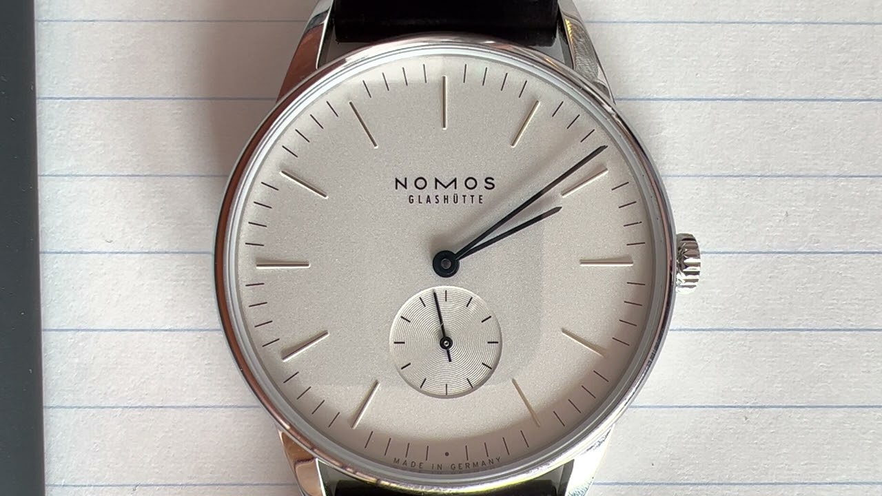 Nomos Orion 38mm telling time