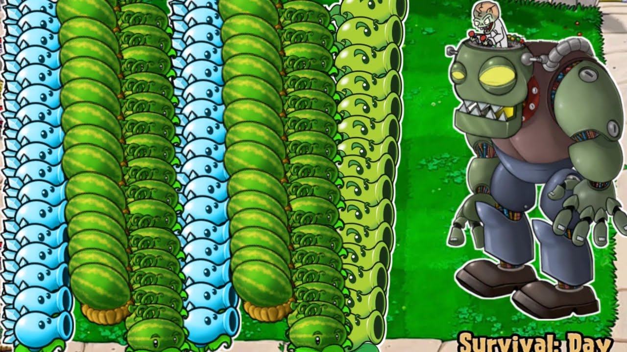 99999 Winter Melon vs 1 Dr. Zomboss  - Plants vs Zombies