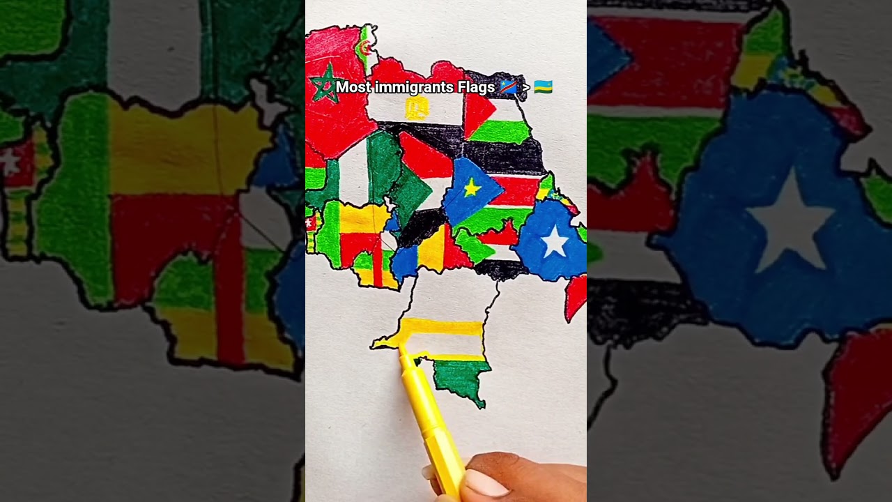 Draw Flag Map of Democratic Republic of Congo #democraticrepublicofcongo