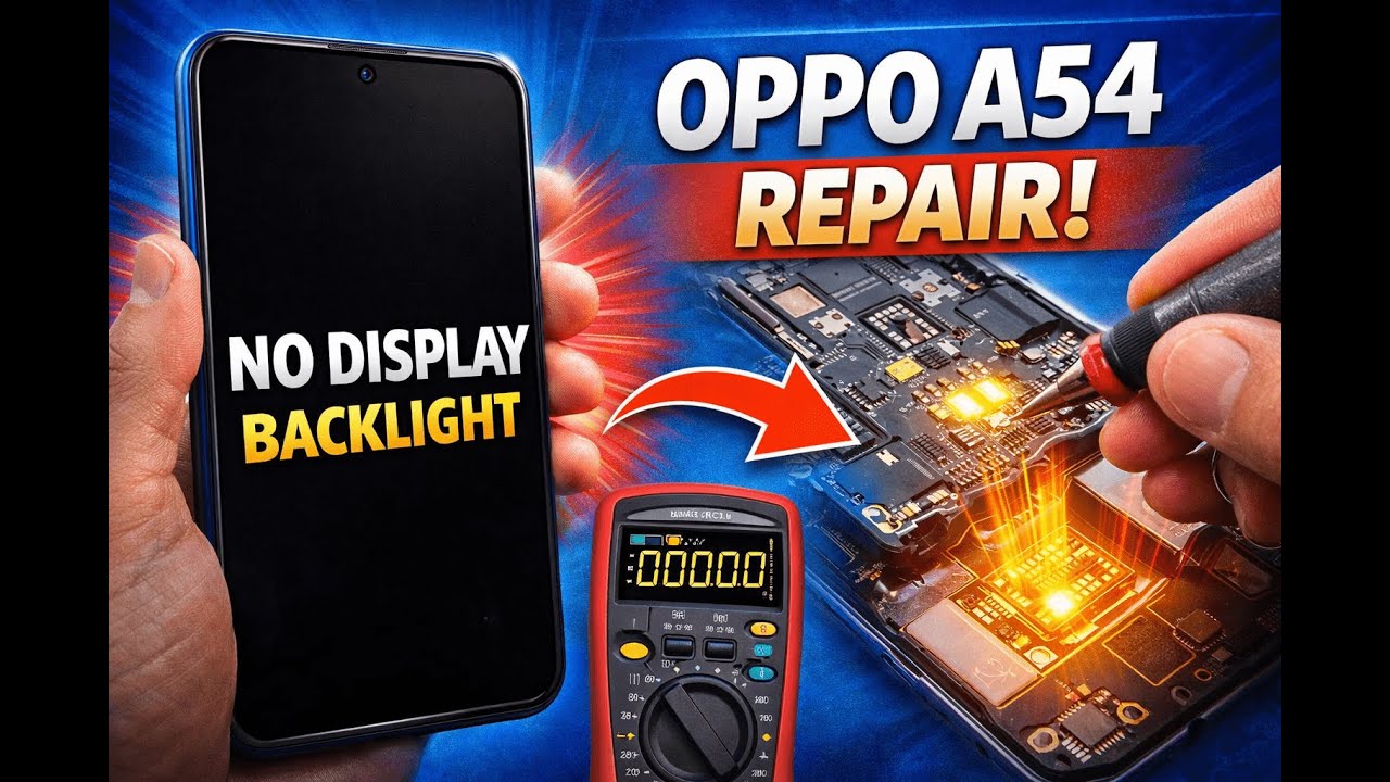 OPPO A54 No BackLight, Repair.