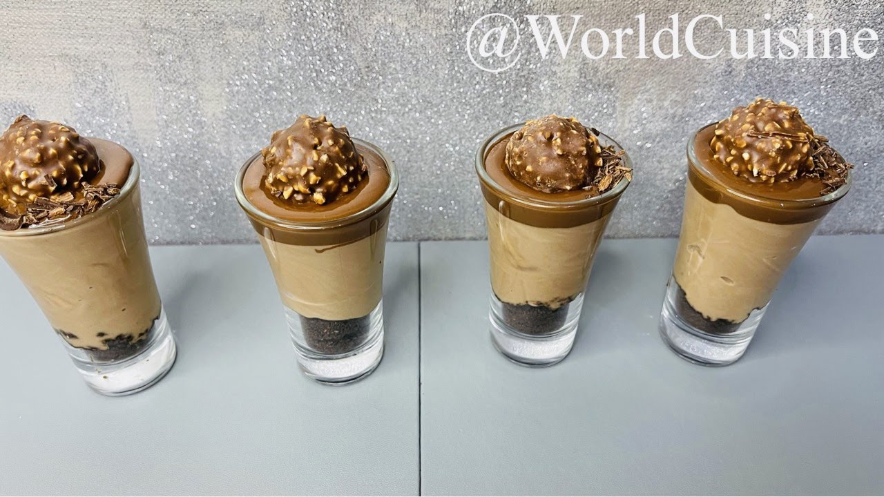 Ferrero Rocher Dessert Shooters | Easy Nutella Dessert Cups | Recipes By World Cuisine