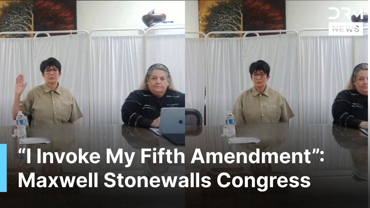 UNSEEN VIDEO: Ghislaine Maxwell Pleads the Fifth at Congress as Lawyer Pushes Trump Clemency | AC1B