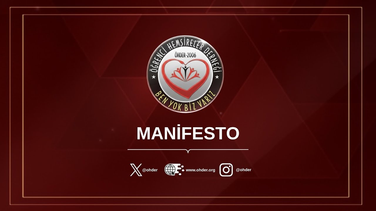 ÖĞRENCİ HEMŞİRELER DERNEĞİ 20. YIL MANİFESTOSU