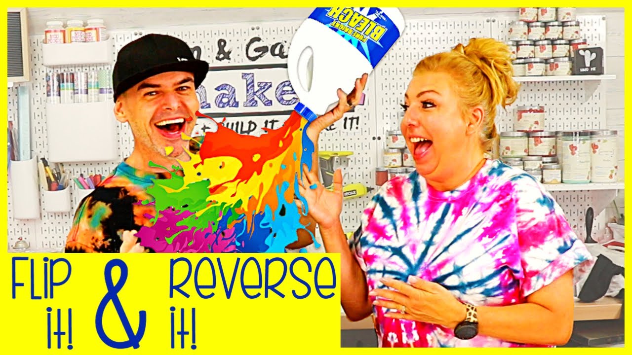 Reverse Tie Dye with Bleach and Color