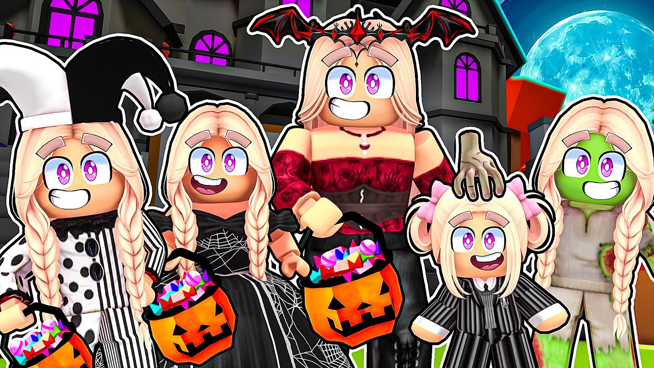 CUKIEREK ALBO PSIKUS z PIĘCIORACZKAMI i MAŁĄ AMI na BROOKHAVEN w ROBLOX! 🎃🍬🍭