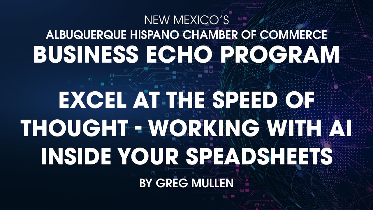 Project ECHO - Curriculum 9 -Excel at the speed of thought, working with AI inside your spreadsheets