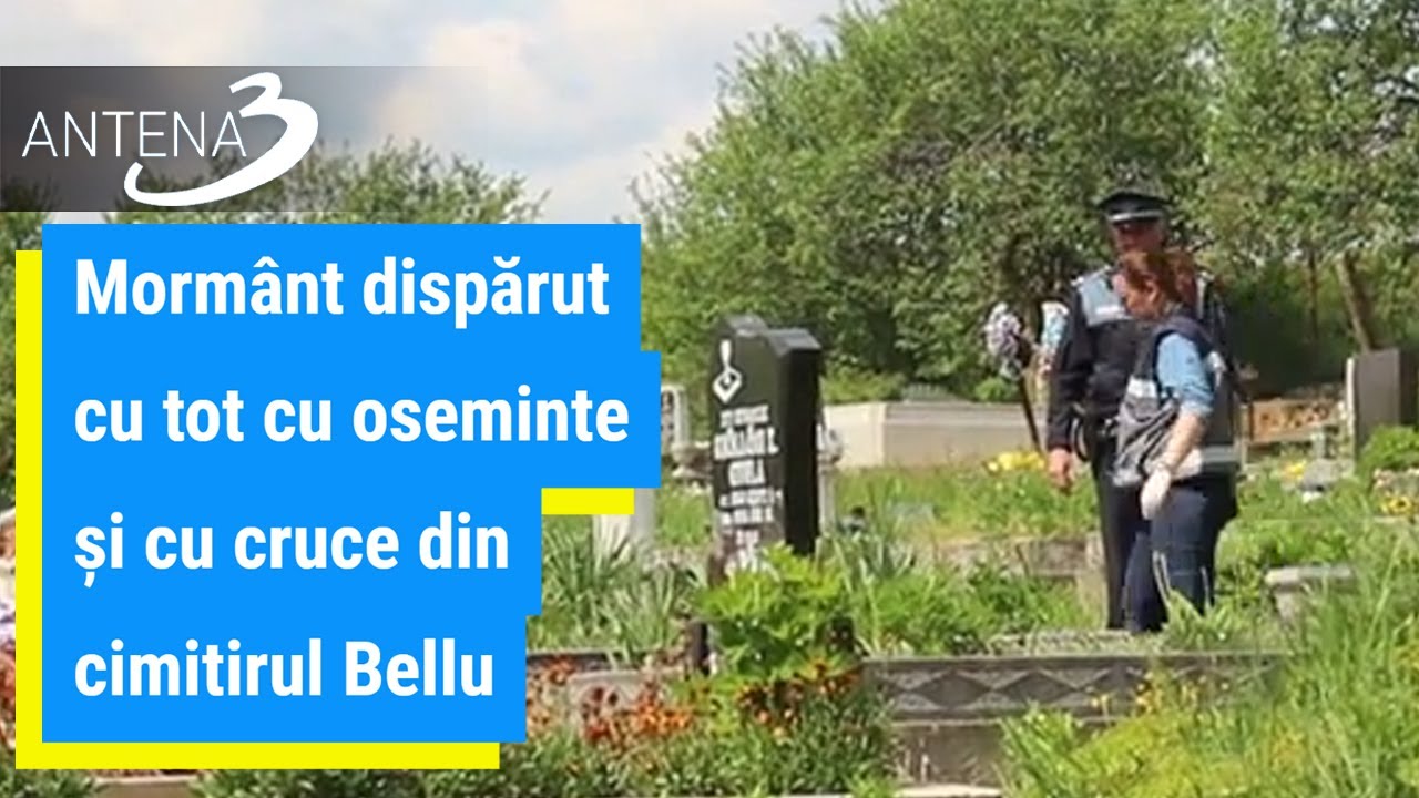 Mormânt dispărut cu tot cu oseminte și cu cruce din cimitirul Bellu