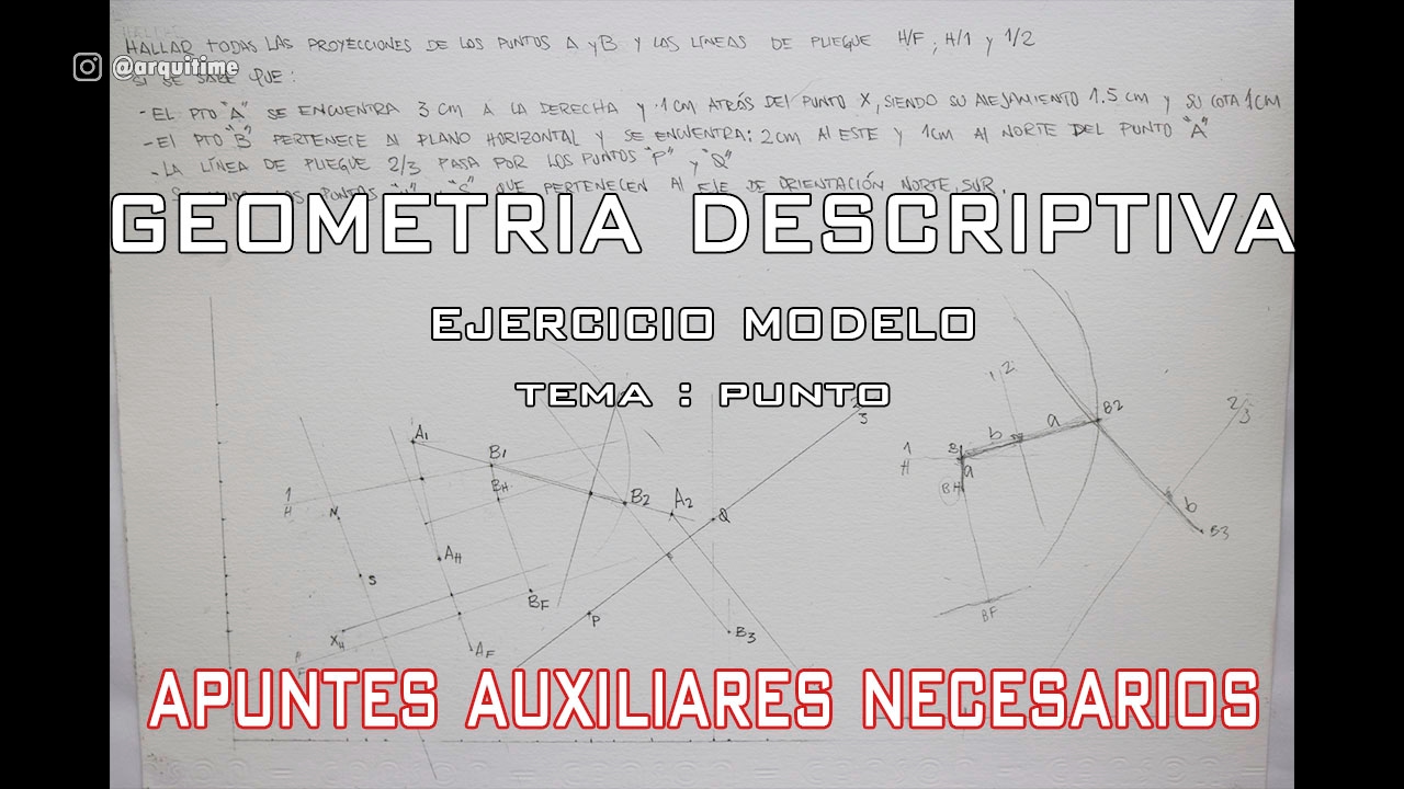 Arquitectura | Geometr&iacute;a descriptiva - ejercicio - tema punto