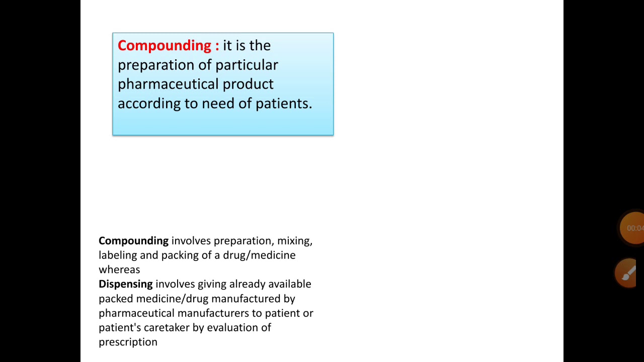 dispensing  vs compounding