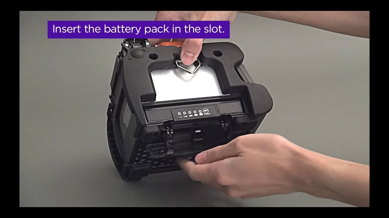 Installing the battery pack (Help Video for TYPE-72C/TYPE-82C(no8))