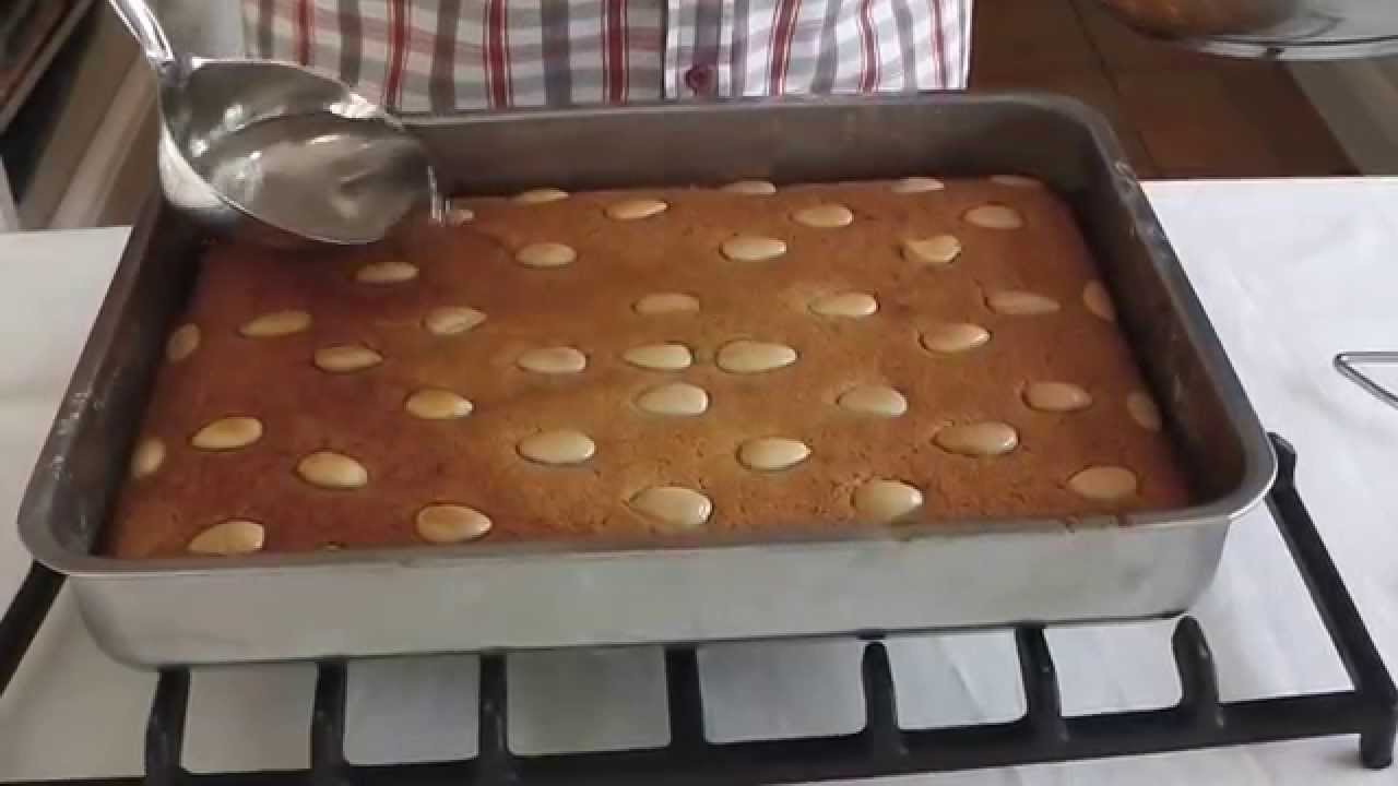 SEMOLINA CAKE BAKED IN THE OVEN -STAVROS' KITCHEN- CYPRIOT CUISINE