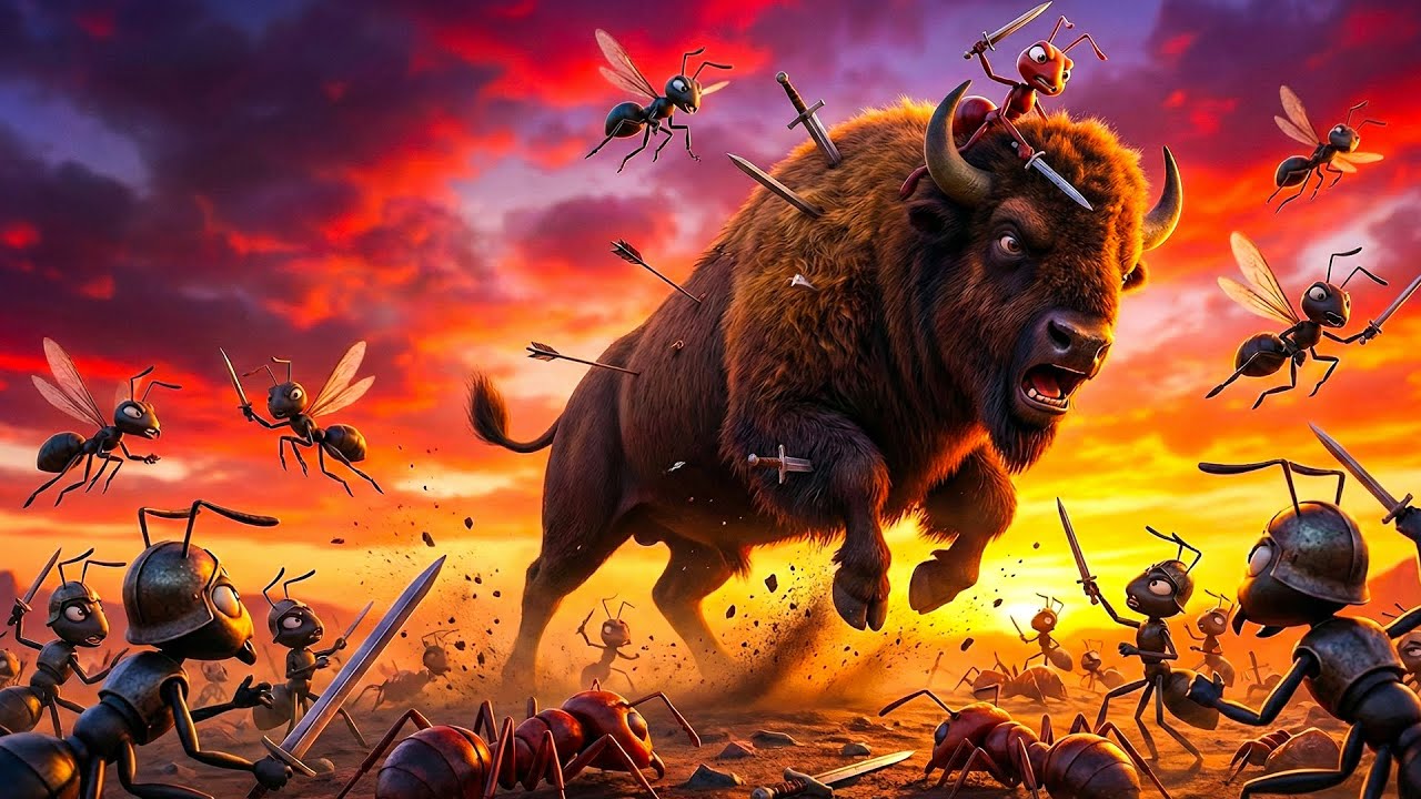 Ant Siege: Can an Insect Army Stop This Furious Giant Beast?! 🐜⚔️🔥 | Funny Kingdom Ant Cartoon