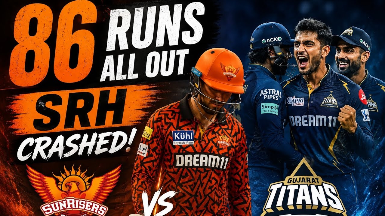 SRH&rsquo;s Biggest Batting Collapse! 😳 All Out For 86 vs Gujarat Titans