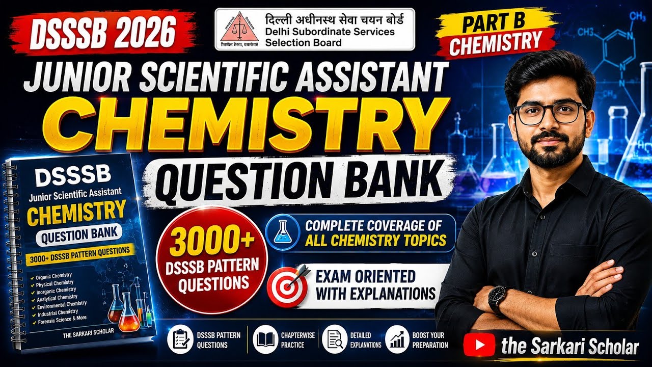 DSSSB Junior Scientific Assistant Question Bank Announcement | 3000 DSSSB Pattern MCQs
