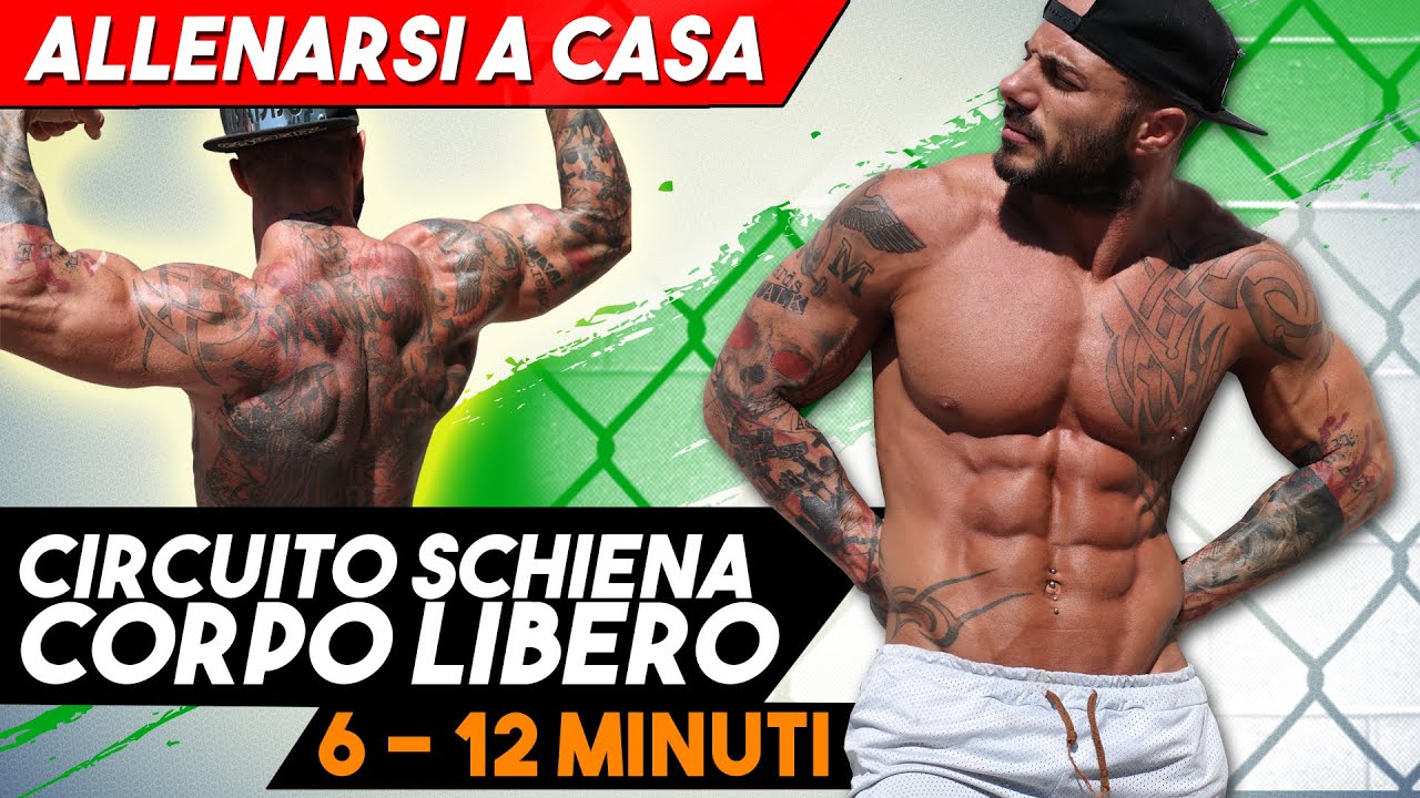 Circuito a casa CORPO LIBERO Schiena HOME BACK TRAINING ▪ 6 - 12 minuti