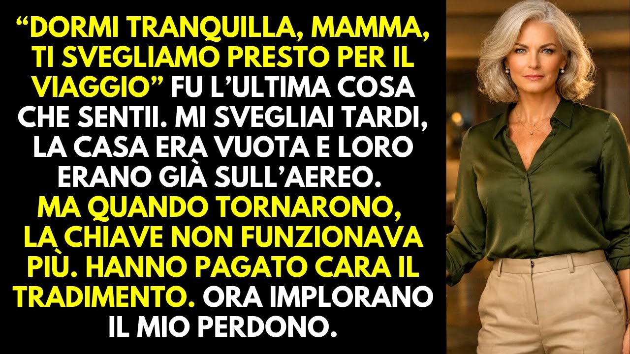 “Dormi tranquilla, mamma! Ti svegliamo per il viaggio.” Mi svegliai e la casa era vuota!