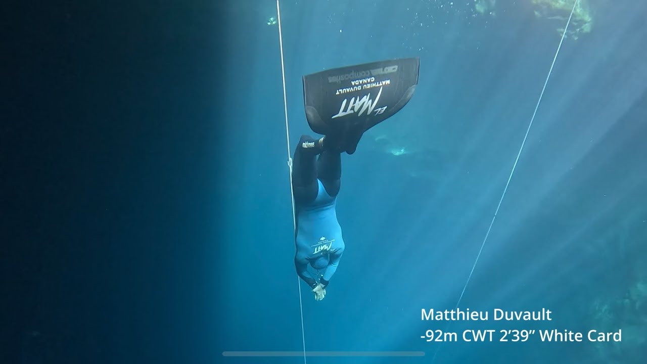 Xibalba Freediving Competition 2024 - MotoVlog Day 8 - Final Dive #4 -92m CWT 2’39” Matthieu Duvault