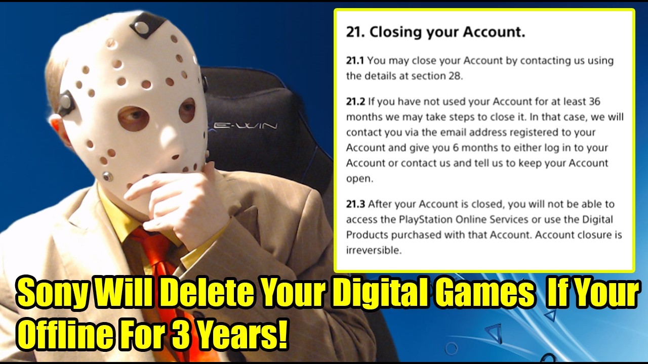 Sony Will Delete Your PSN Account And All Your Digital Games If Your Not On For 3 Years!