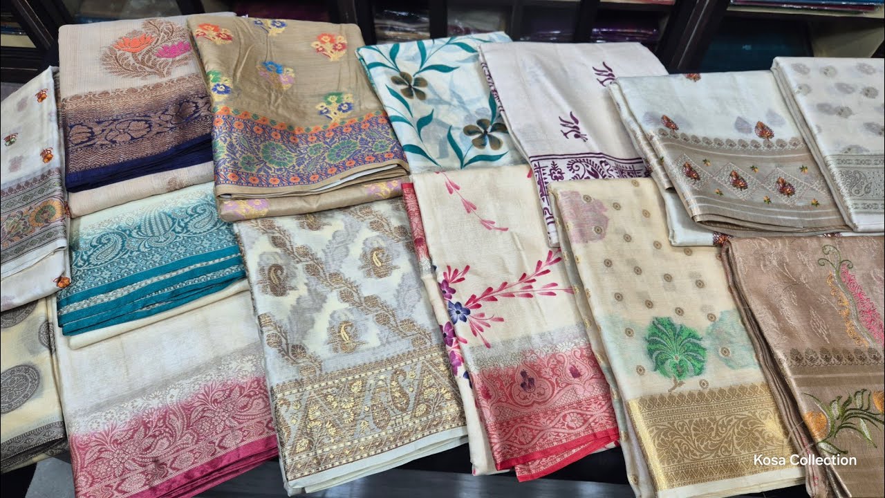 Elegant Pure Kosa Silk Saree in Natural Shade | Traditional Chhattisgarh Handloom
