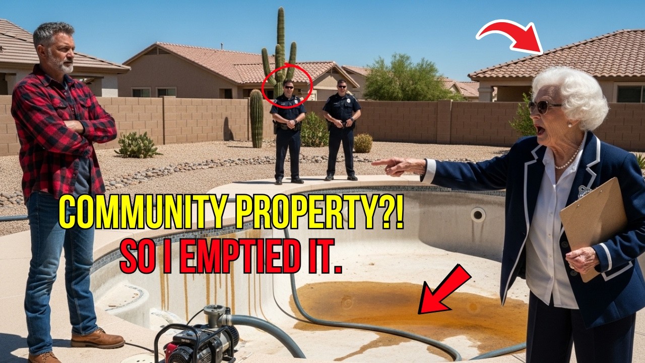 HOA Karen Said My Pool Was “Community Property” — So I Emptied It and Let Her Explain to Cops