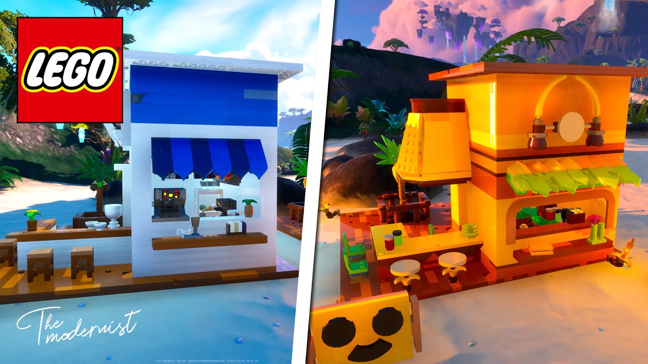 LEGO Fortnite: 2 NEW Build ideas using the New Pieces! (Mini Coffee shops)