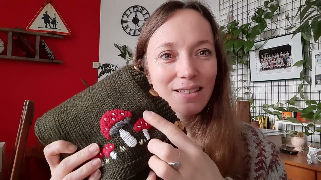 Vlog créatif #7 - Gilet champignons teint à la main et vos recommandations de laine à chaussette
