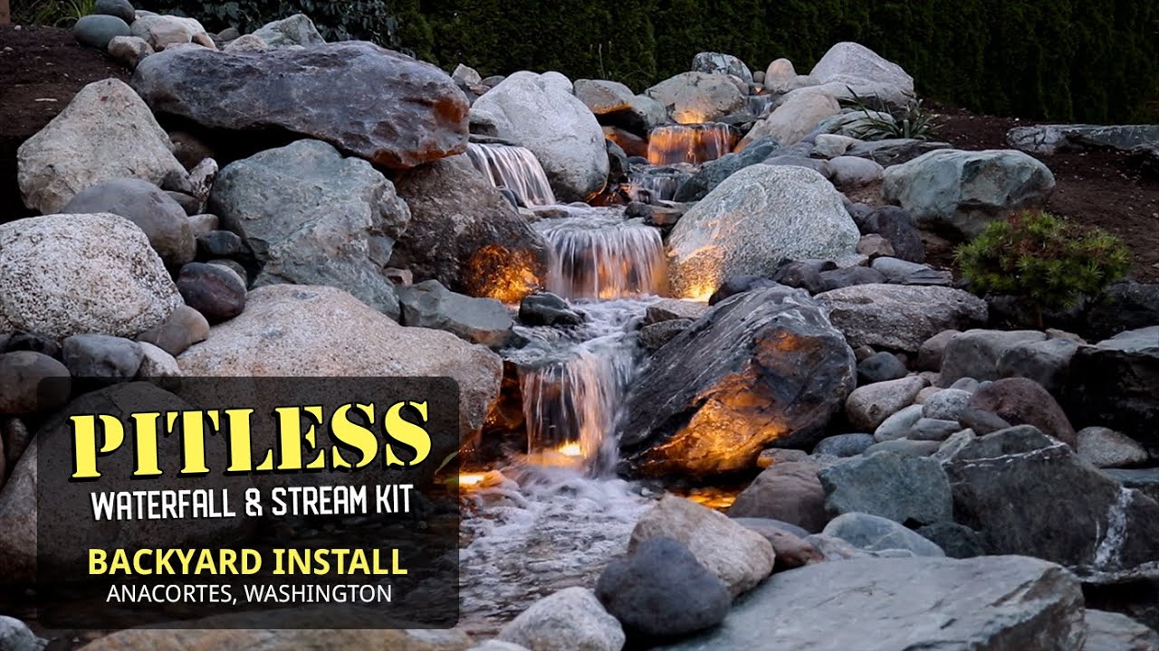 Backyard Waterfall Install Anacortes Washington