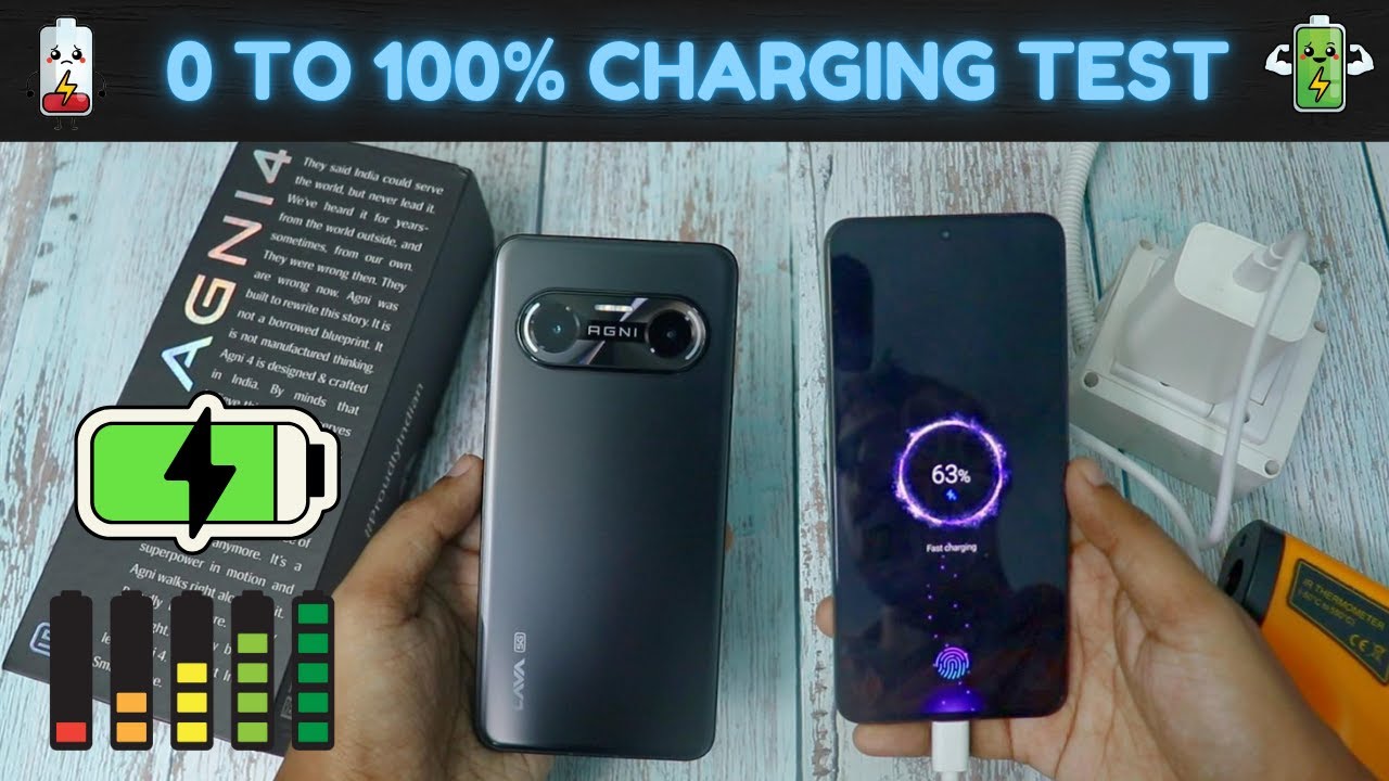 Lava Agni 4 5G Charging Test | 0% to 100% Charging Test with 66W Charger | HINDI |