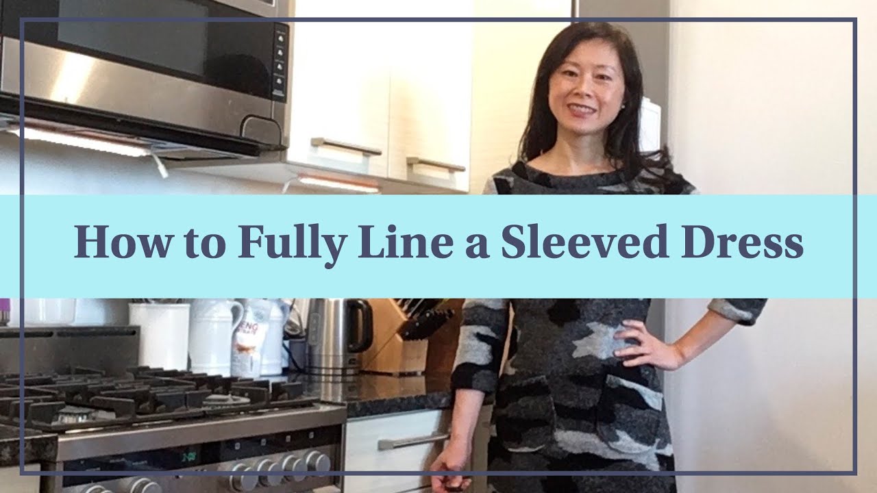 27. Technique - How to Fully Line a Sleeved Dress with Center Back Zipper - Camouflage Shift Dress