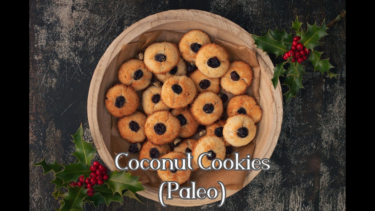 Coconut Cookies | Paleo | Flourless | Nut free| Sugar free